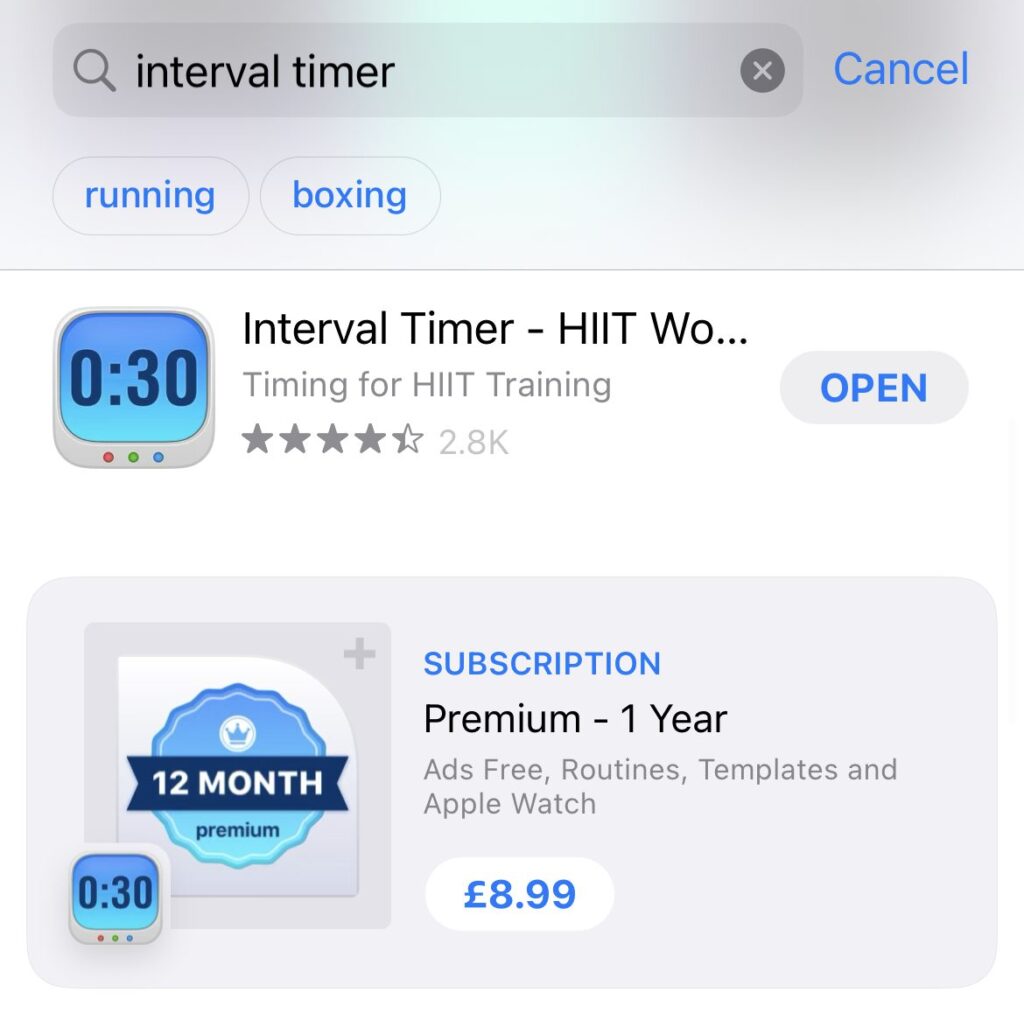 Free Interval Timer App For iPhone
